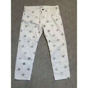 Current‎ Elliott The Boyfriend Sugar White Metallic Stars Jeans Size 30